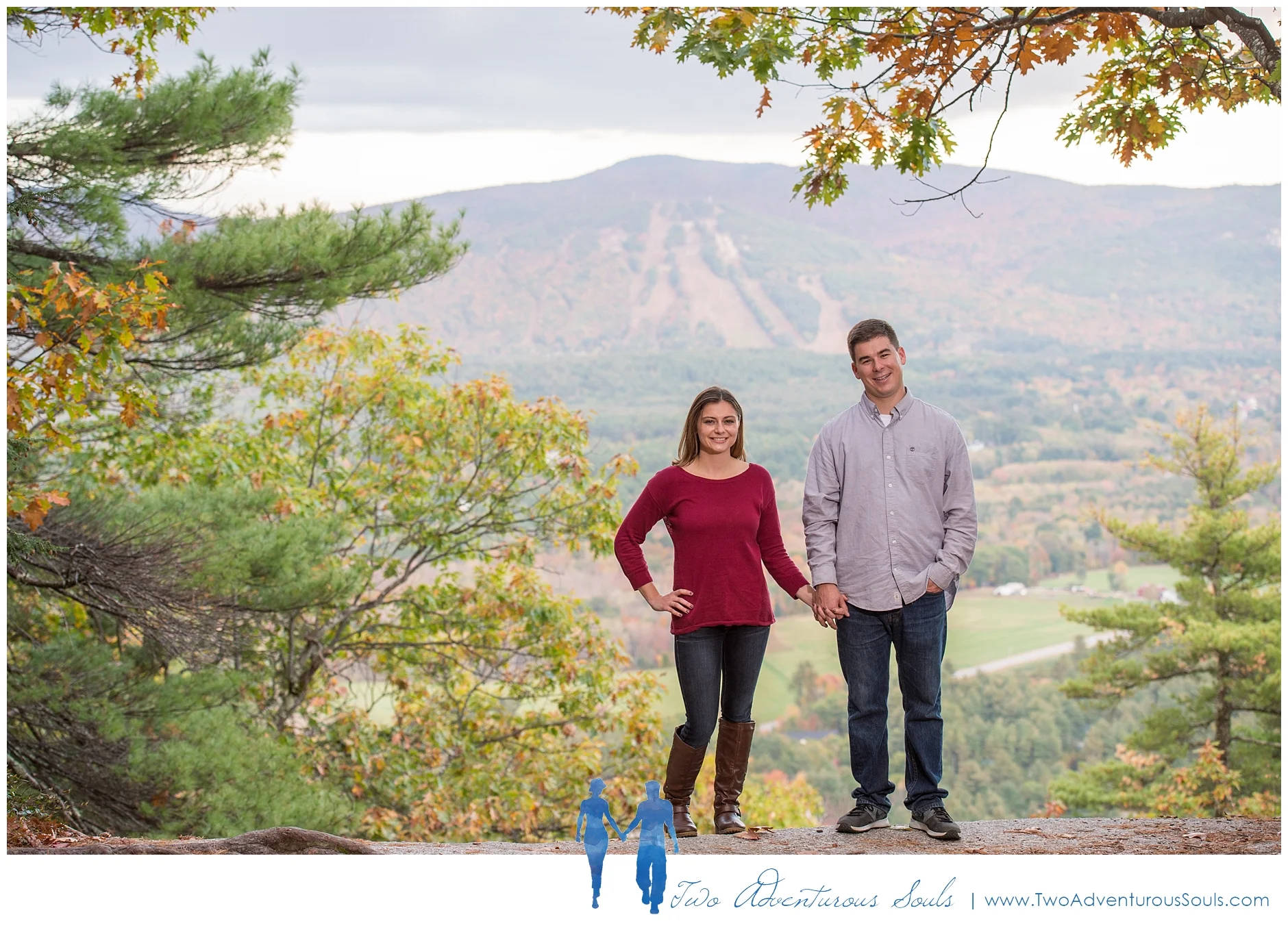 Cathedral Ledge Engagement - New Hampshire Wedding Photographers -