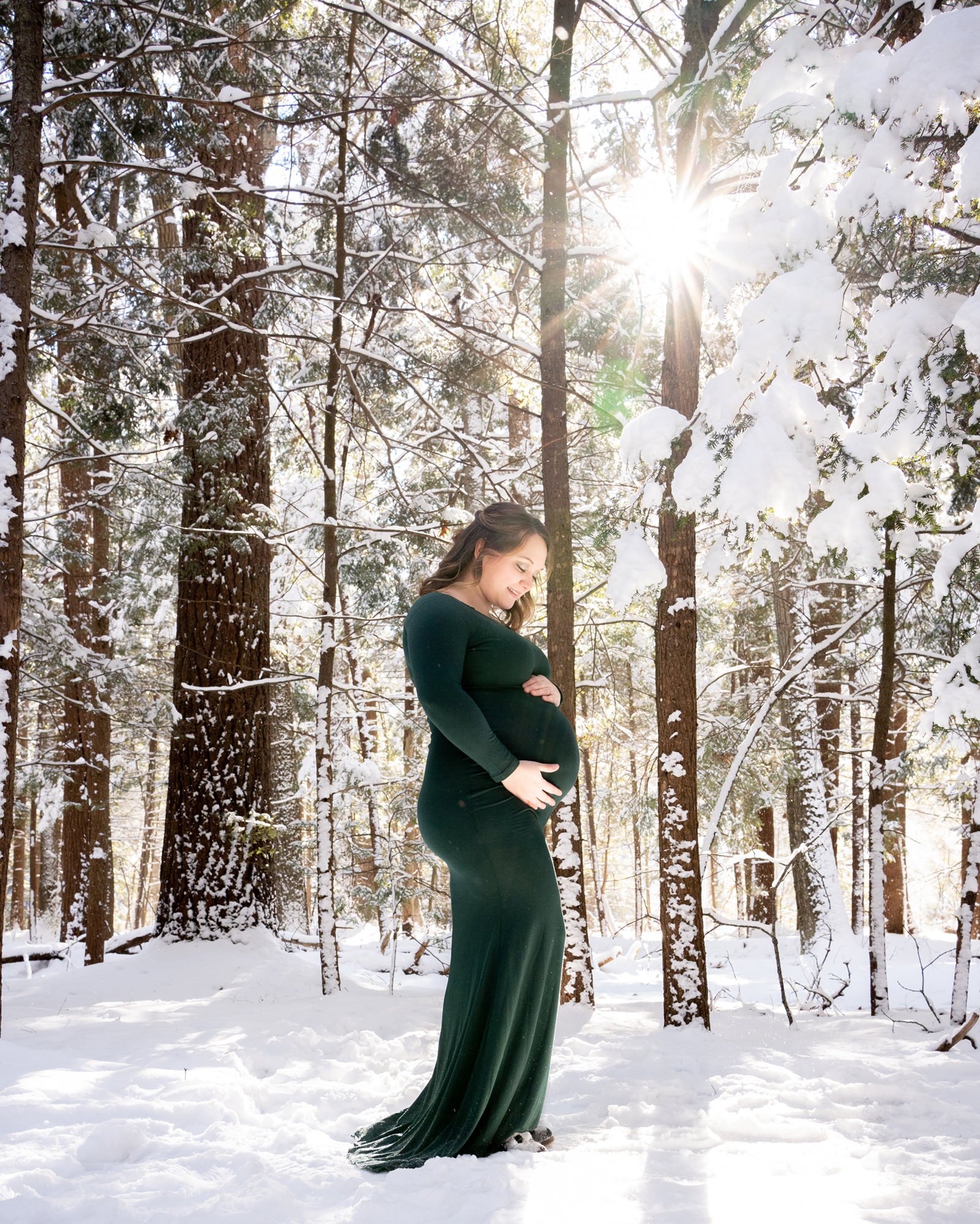 Maine Maternity Photographer, Snow Maternity, Two Adventurous Souls.jpg