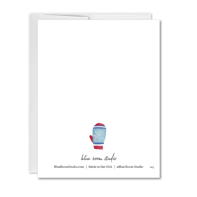 folded notecards 'warm winter wishes' christmas card
