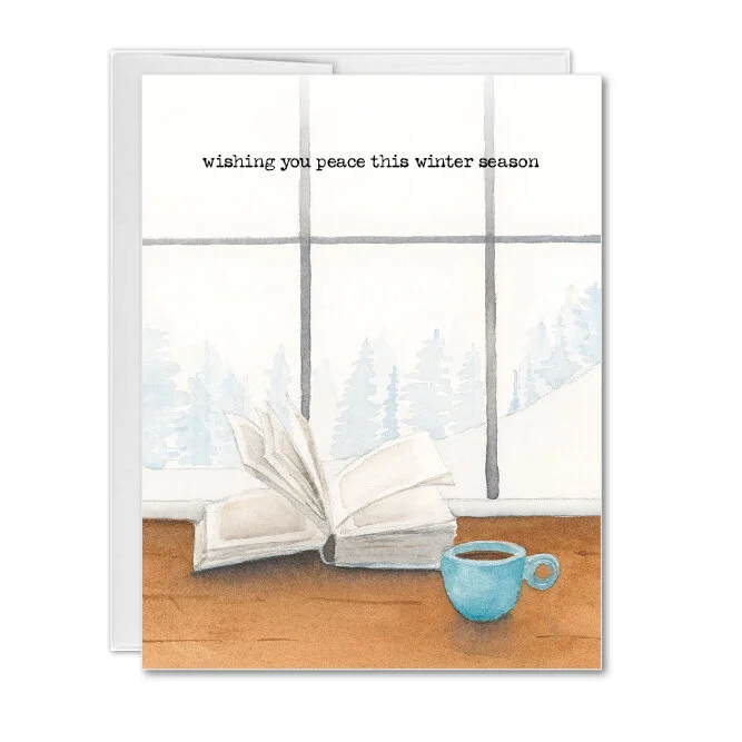 folded notecards 'wishing you peace this winter season'
