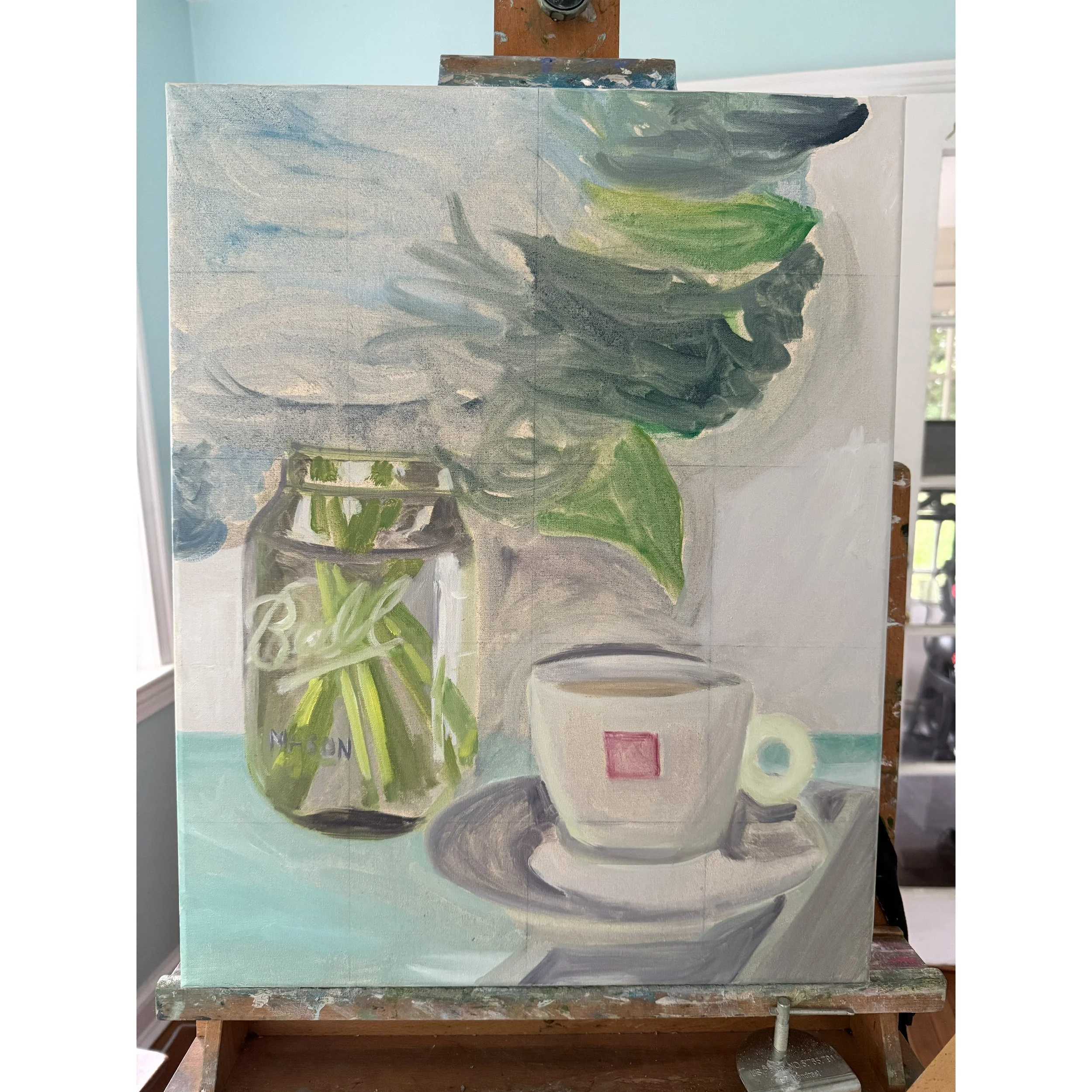 On the easel