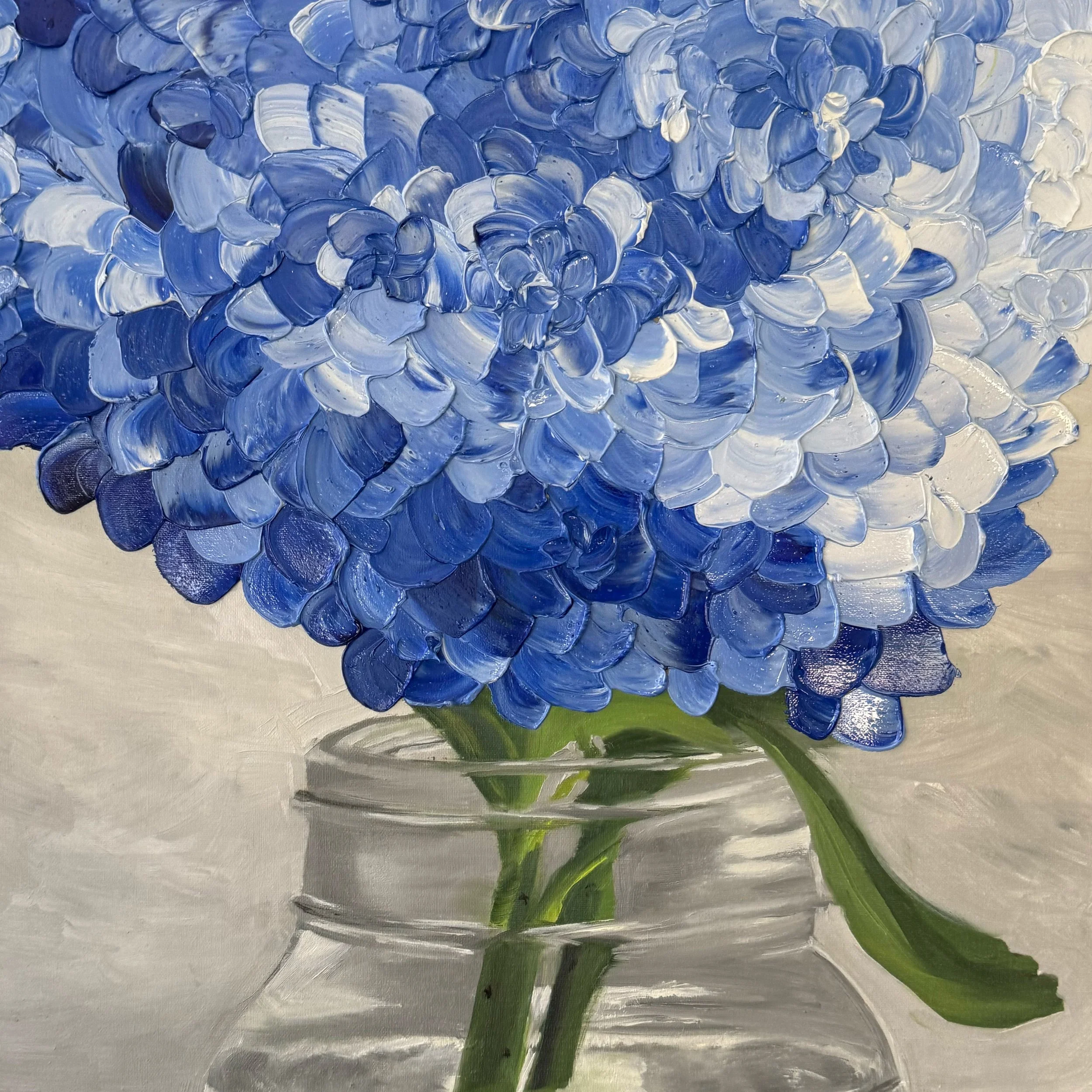 Original oil painting hydrangea