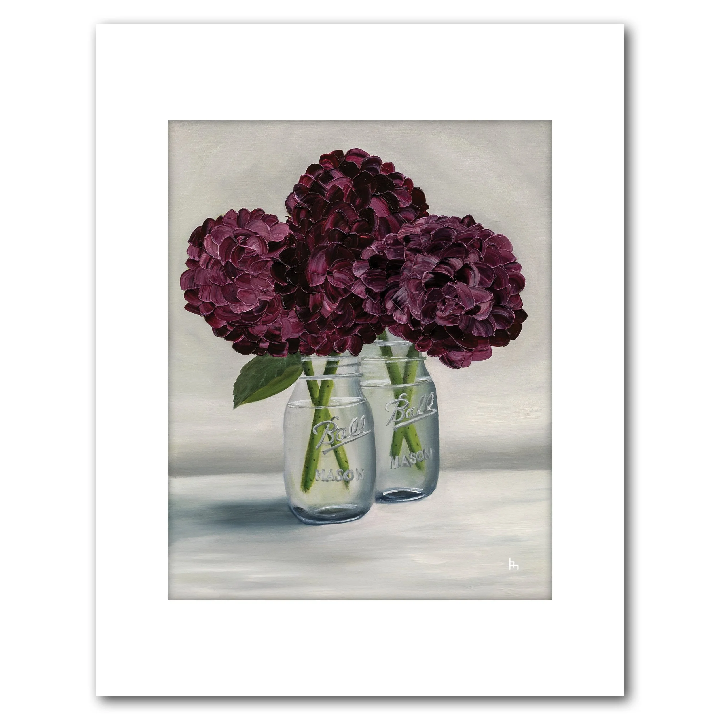 'Moody Hydrangeas' by Alexandria artist Laurel Prucha Moran