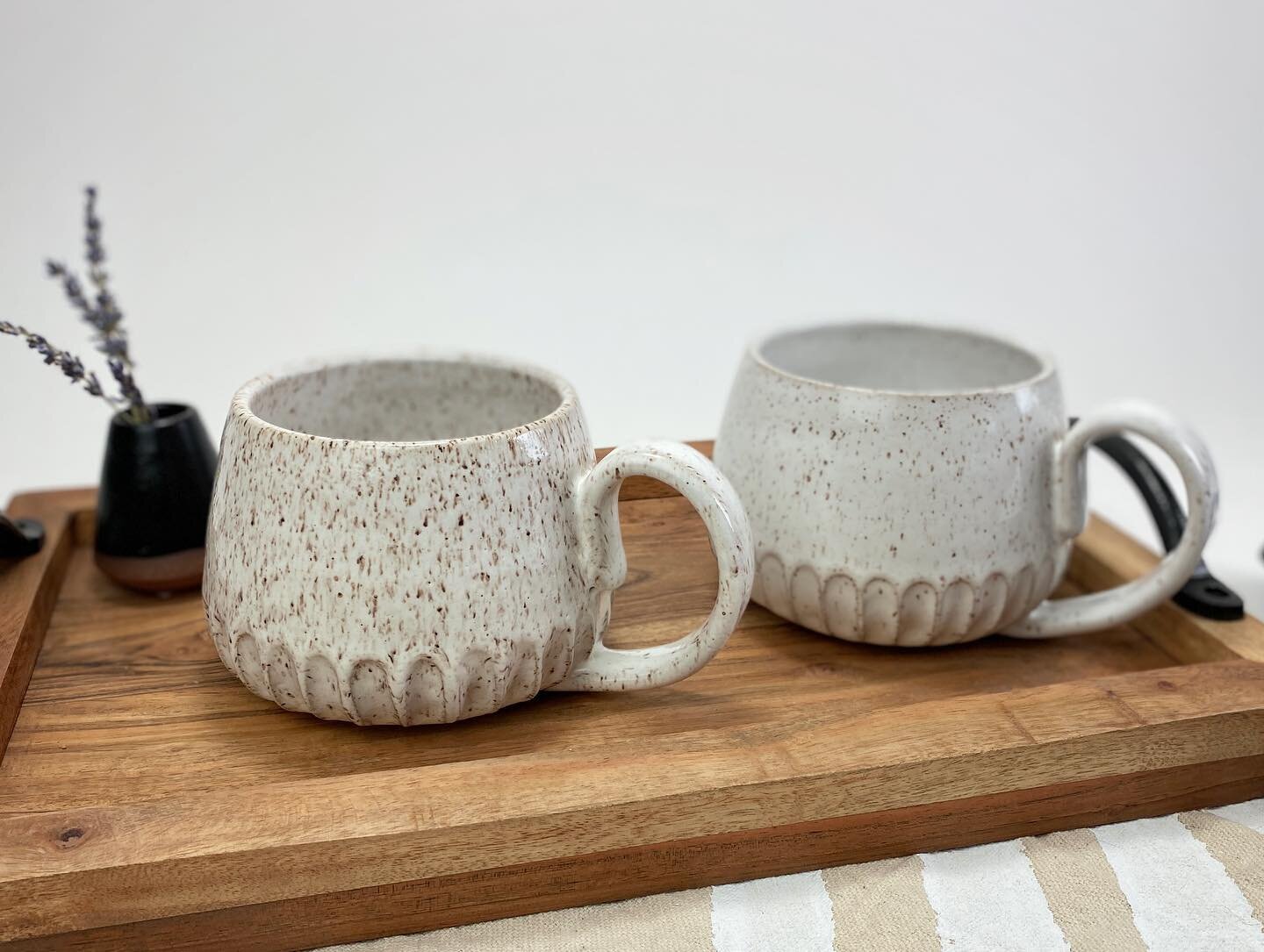 My small holiday update is live in my shop and @clovermarket !  There are some carved mugs with 2 different white glaze options, a couple photo ornaments and some other hand-stamped ornaments.  Link in bio or check them out on theclovermarket.com