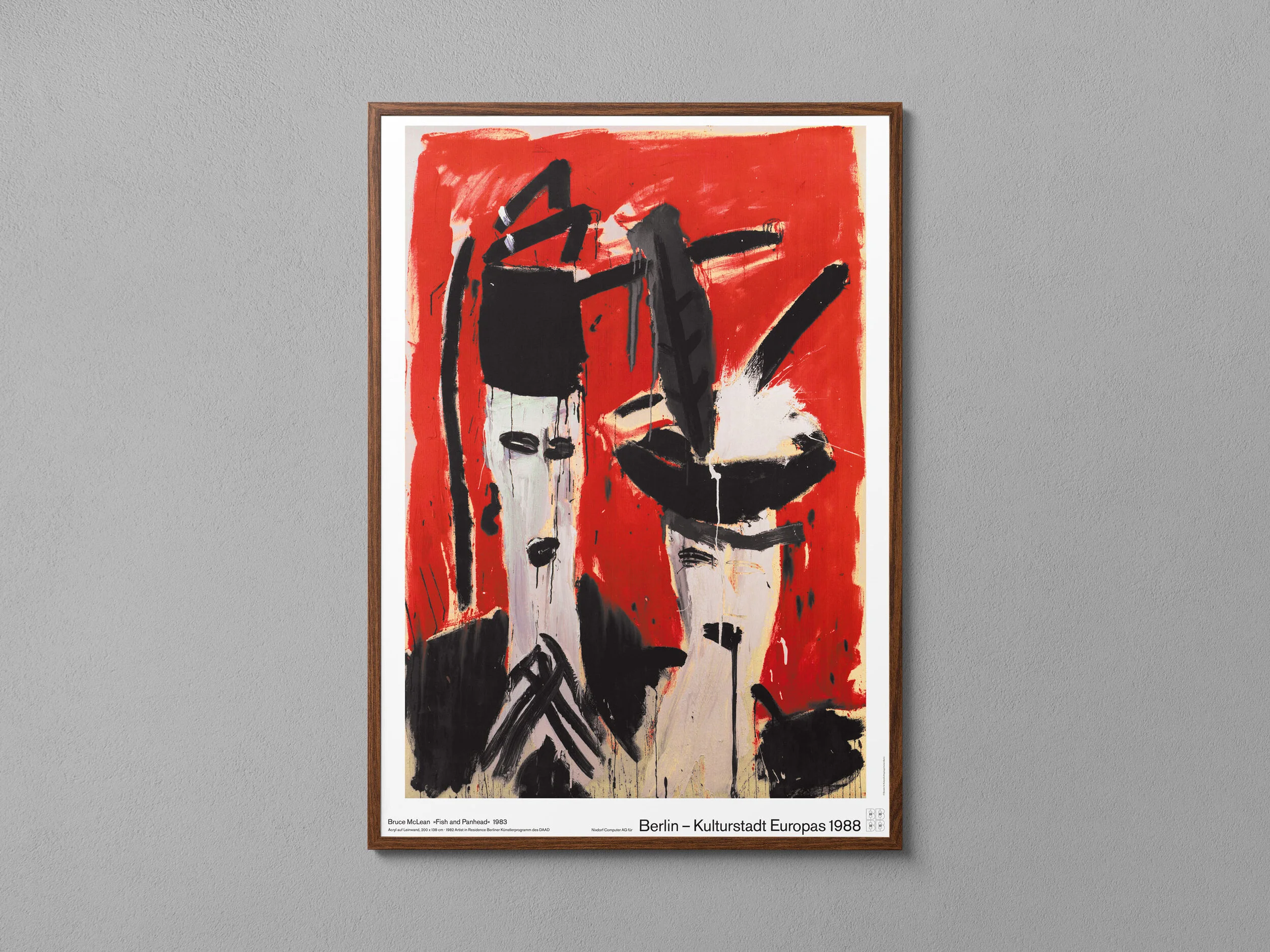 Bruce McLean Fish and Panhead Poster 1988