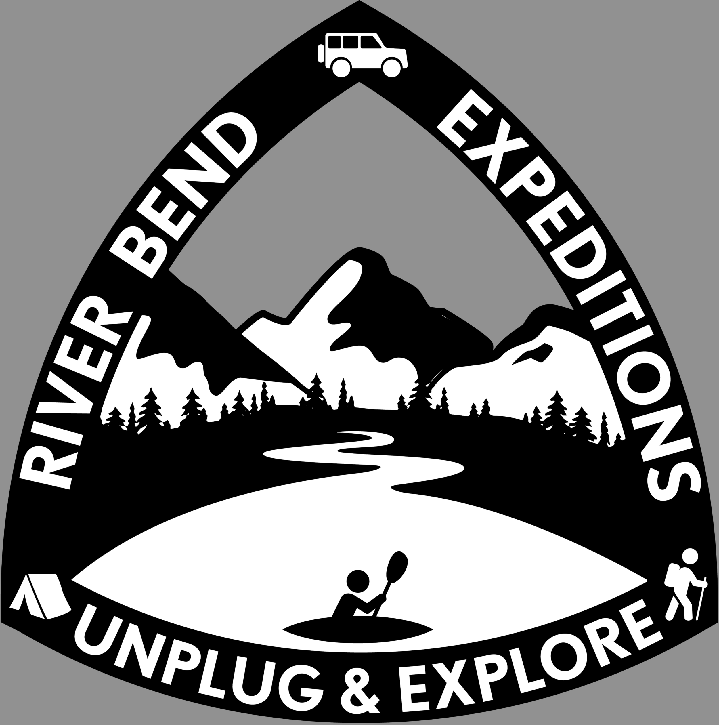  River Bend Expeditions (shield logo) - black transparent 