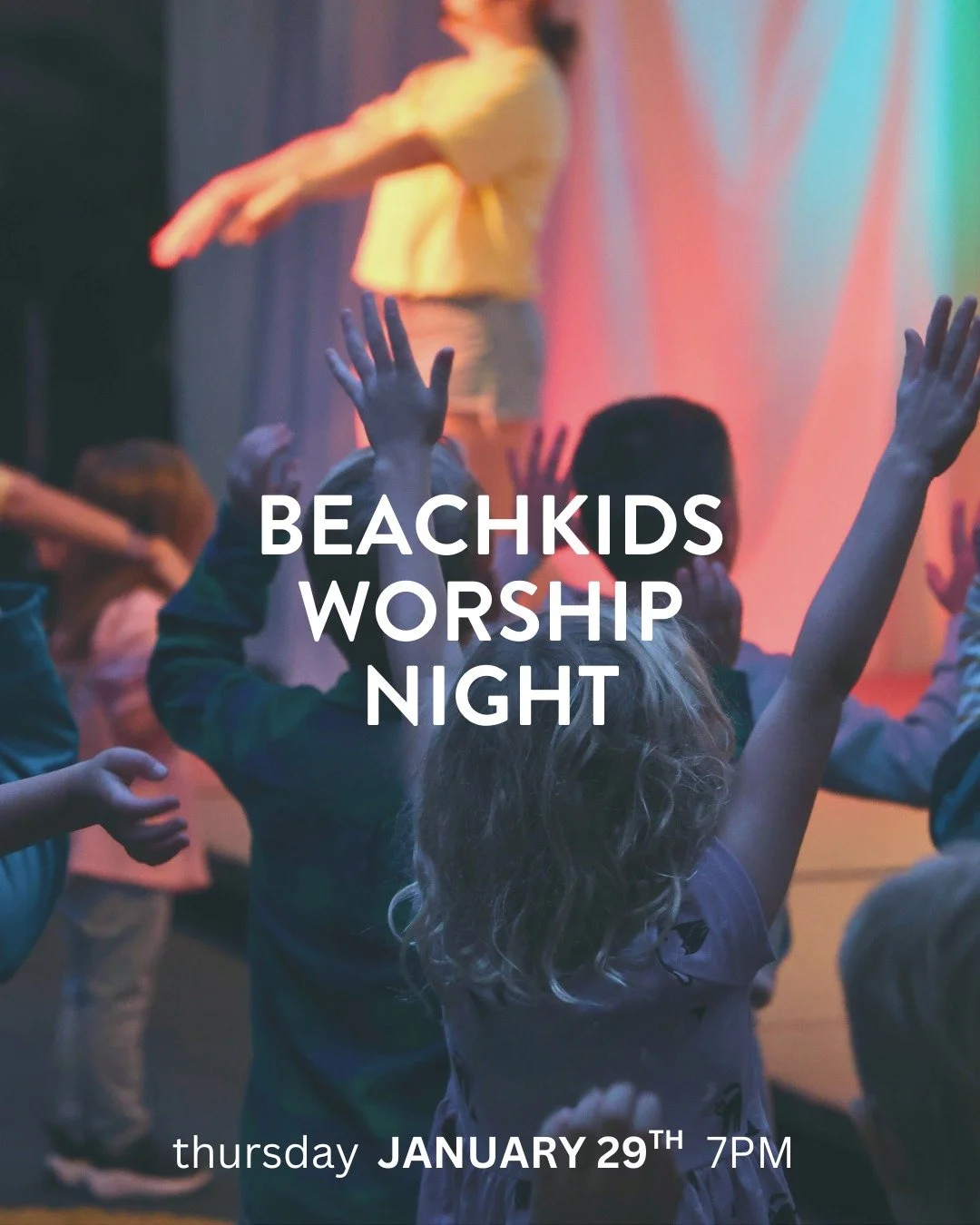 Join us Thursday, January 29th at 7PM for a special night of worship just for kids! While the rest of our church is worshiping, kids will have their own fun, engaging worship experience made just for them. 🙌🩵