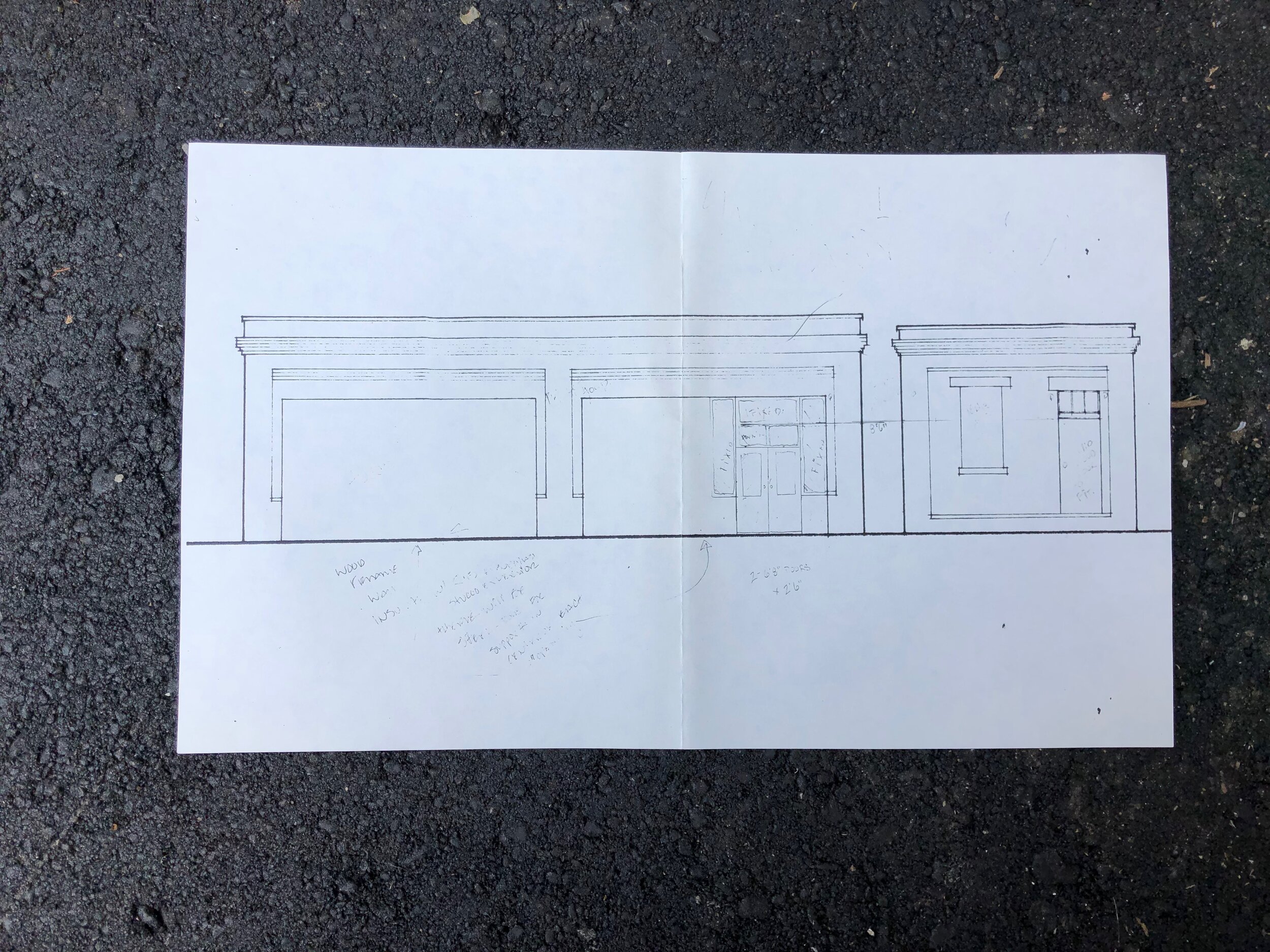 Architectural drawing from 1992 of #5 River Arts Place