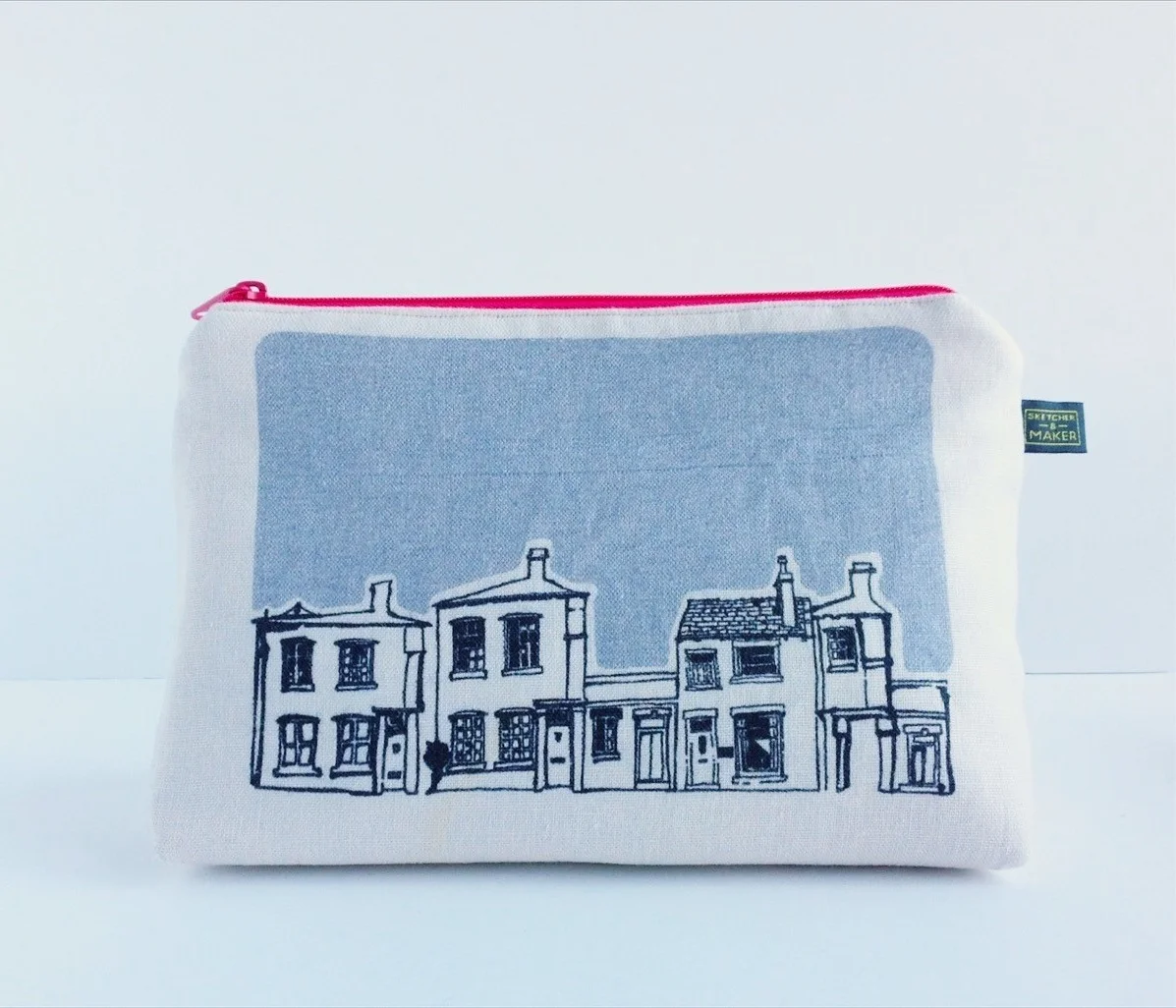 Large Make-up Bag - Chimney Pots (4 colours)