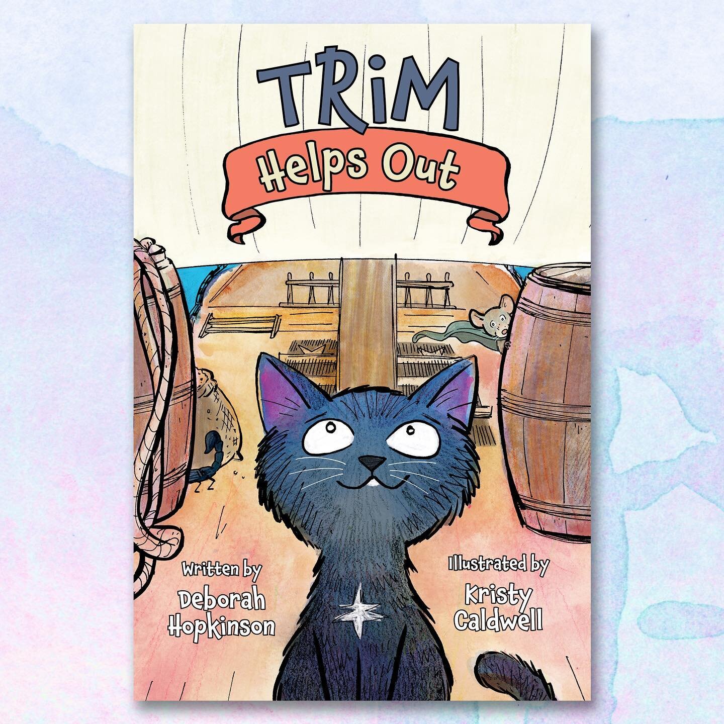 Soon has come! Trim Helps Out on October 3. That's right, it's a SERIES. If you've ever wondered what a day in the life of a ship's cat looks like, we chronicle it here in minute and 100% (?) accurate detail. I'll share some sketches and preliminary 