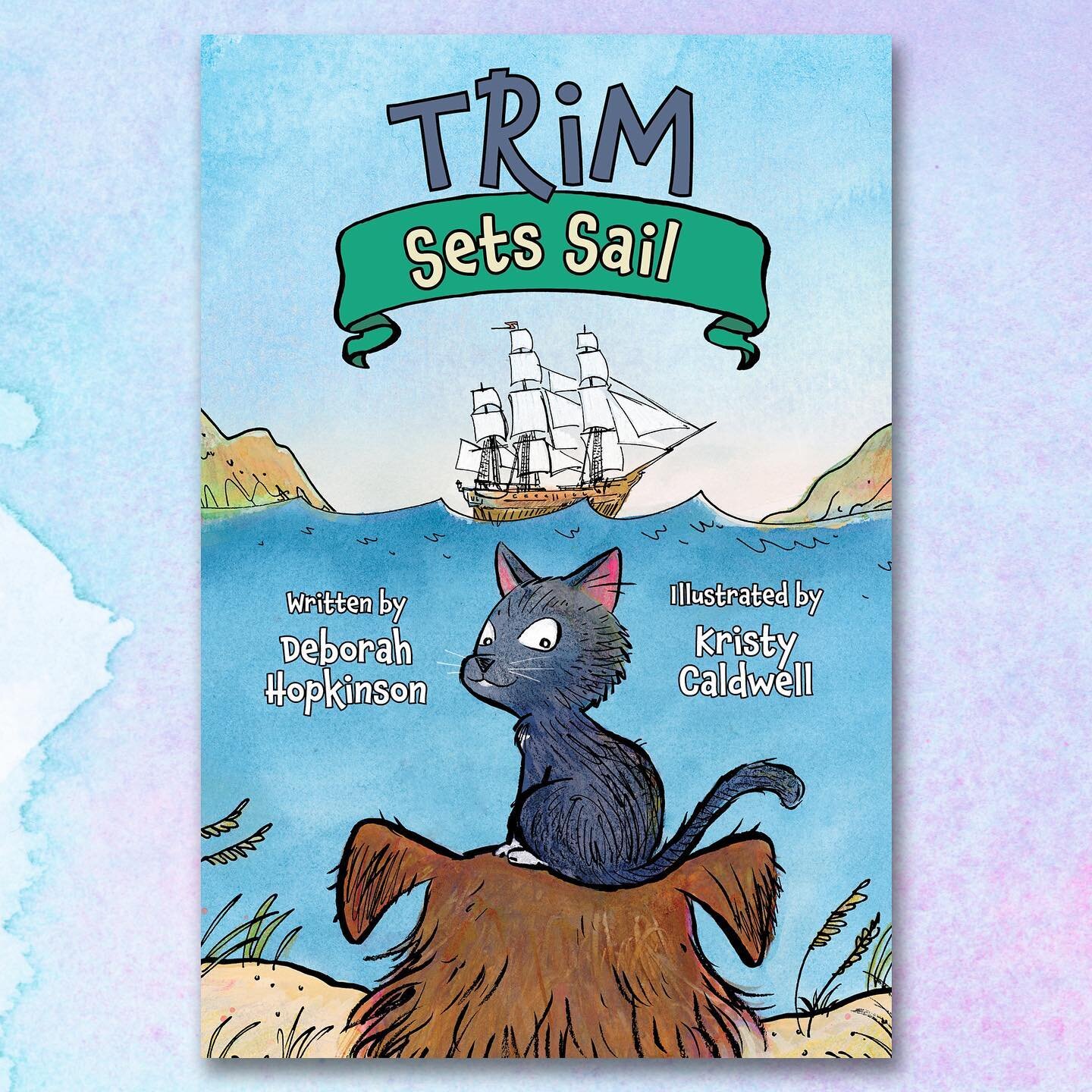 It's happening! Trim Sets Sail on October 3. In the early 1800s a cat named Trim boarded a ship and never looked back. I'd join him if I could, but the next best thing is talking about his adventures with @deborah_hopkinson and then drawing them from