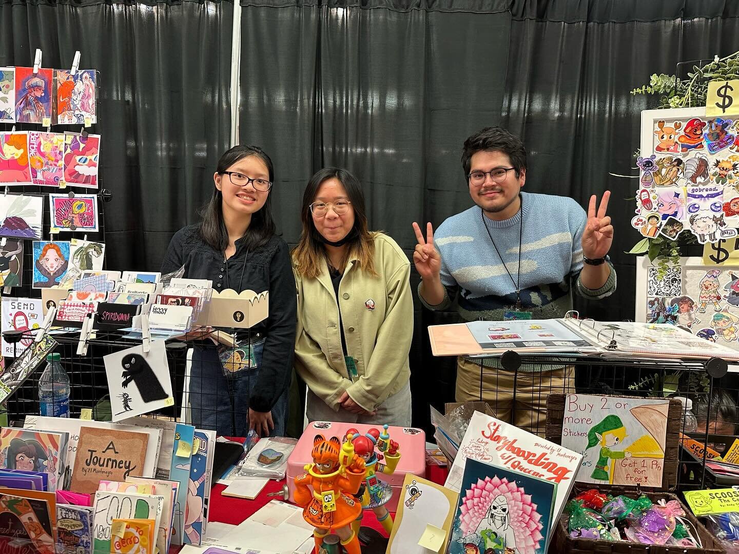 Congratulations to all @queenscollegedesign  illustration students and alumni tabling at @soi128 MoCCA Arts Fest this weekend, and an extra special congratulations to mastermind @johnleedraws. The most joyous table of art you&rsquo;ll ever see!