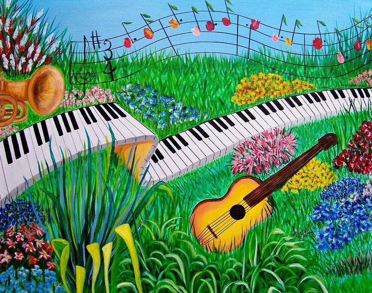 Musical Garden Fine Art Print - Kathern Welsh