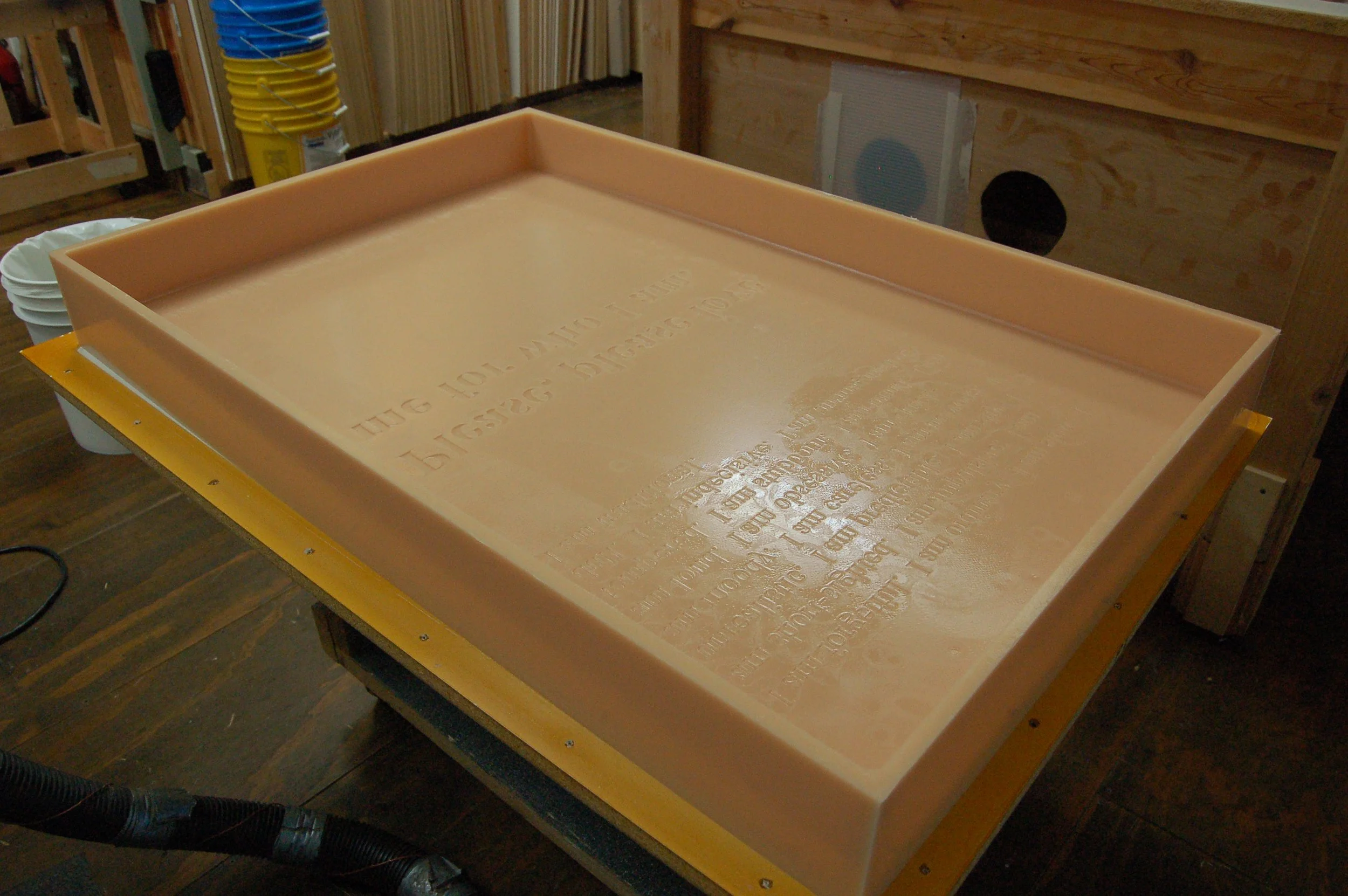 Mizzonk's Me and My Quiet Thought work in progress photo- rubber mold making.