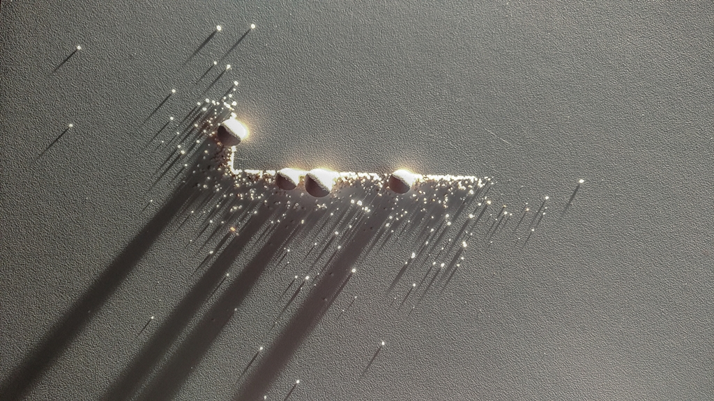 Ephemeral contemporary art examines thoughts and energy.