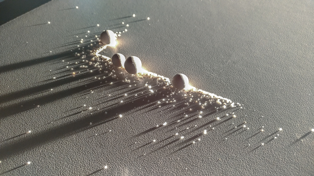 Ephemeral art (sand installation)