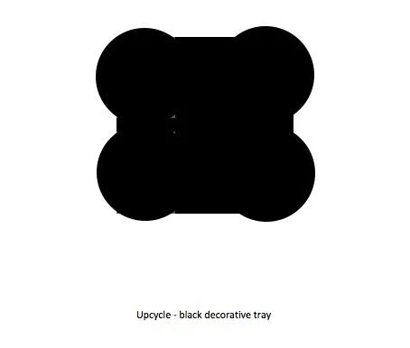 Upcycle Black Decorative Tray