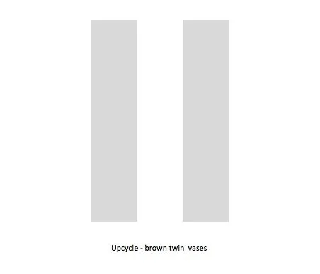 Upcycle Twin Brown Vases
