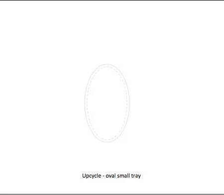 Upcycle Small Oval Decorative Tray