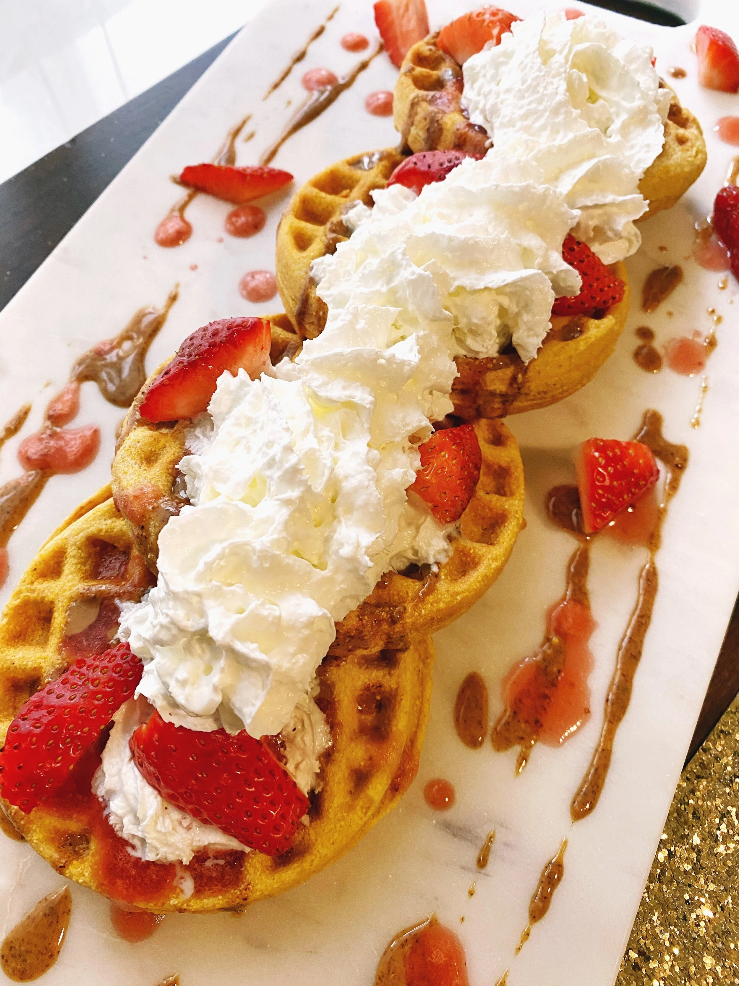 Protein Packed Peanut Butter &amp; Jelly Waffles