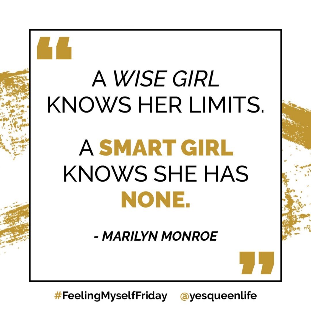 Today and every day, you are limitless. Happy #FeelingMyselfFriday, queens, and don't be afraid to take your weekend plans to the next level!  #YesQueen