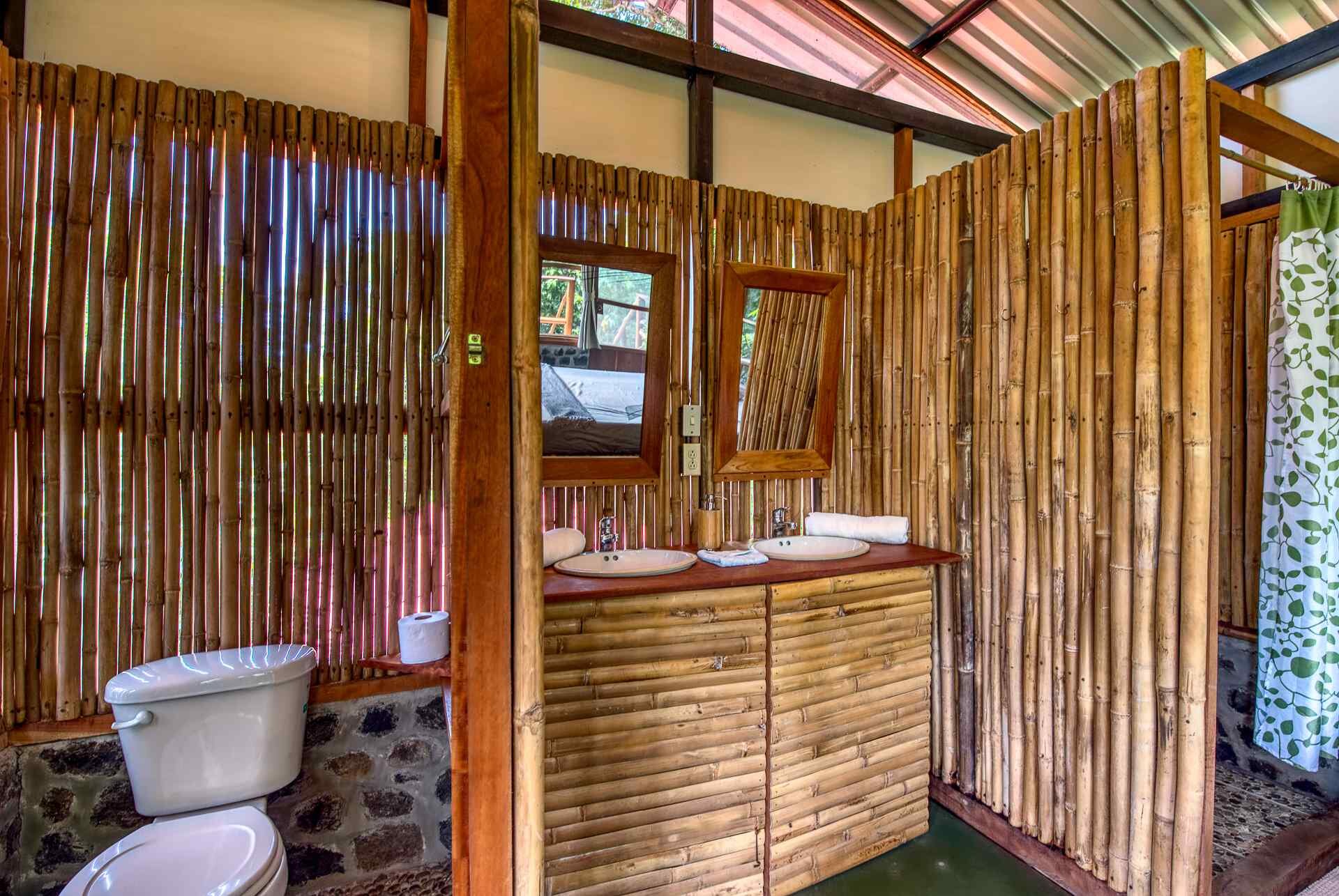 Casa Chilamate, bathroom, natural building. Ometepe, Selvista Guesthouses.jpg