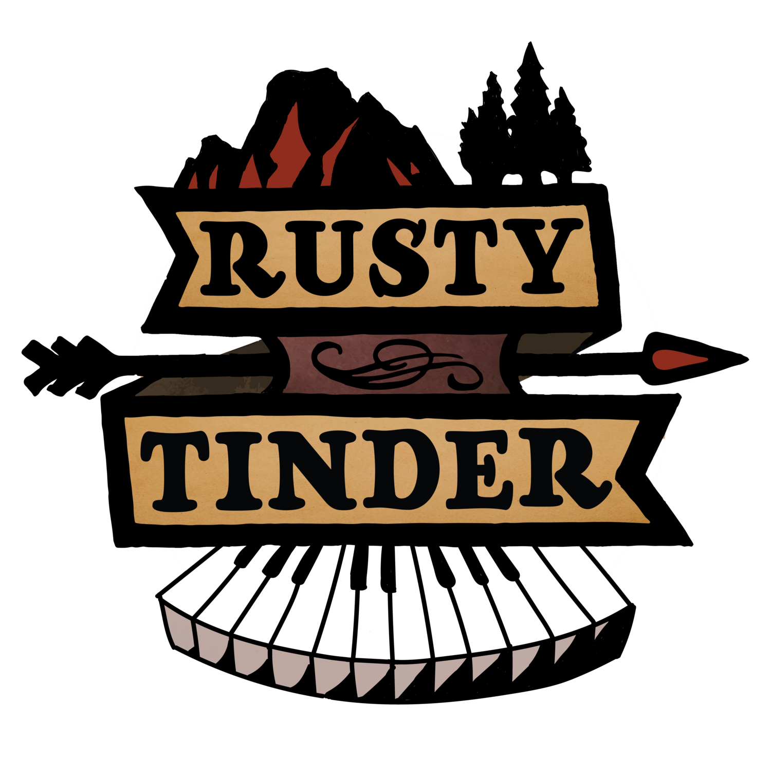 Charcoal Logo T-shirt — Rusty Tinder