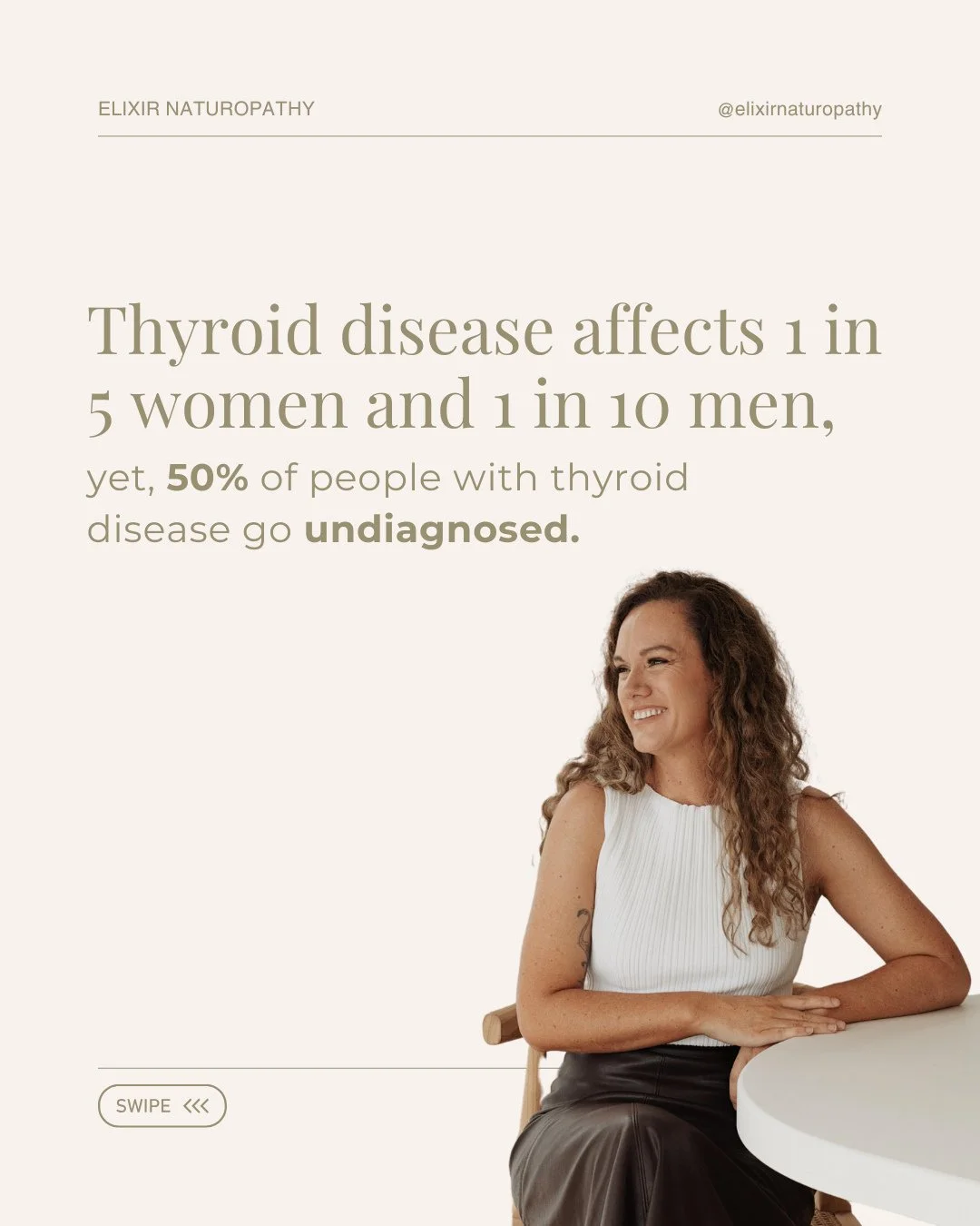Thyroid conditions are far more common than most people realise, affecting 1 in 5 women and 1 in 10 men 😥⁠
⁠
Yet, shockingly, around 50% of people go undiagnosed.⁠
⁠
Why? ⁠
⁠
Because thyroid dysfunction often hides behind vague symptoms like fatigue