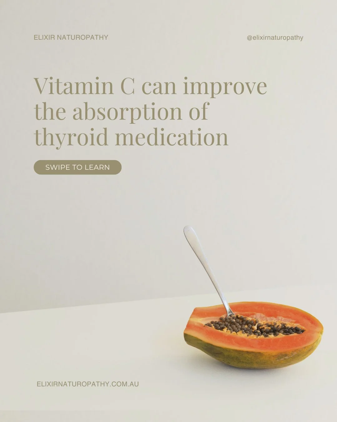 Did you know that Vitamin C can help to improve the absorption of your thyroid medication? 🍊⁠
⁠
Low stomach acid is common in hypothyroidism, and it can interfere with how well your thyroid medication is absorbed. This is due to the fact that the pa