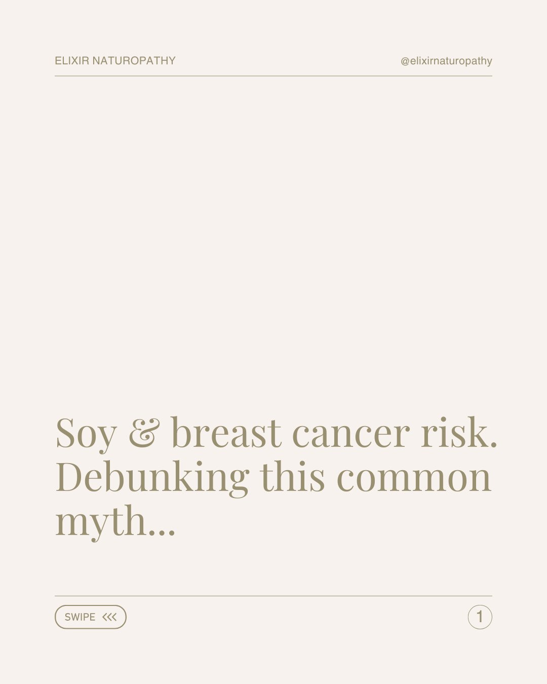 Have you decided to cut soy out of your diet due to its risk associated with breast cancer? ⁠
⁠
Here&rsquo;s what the research really says 👇⁠
⁠
You may have heard that &ldquo;soy mimics oestrogen&rdquo; and therefore must be avoided to reduce breast