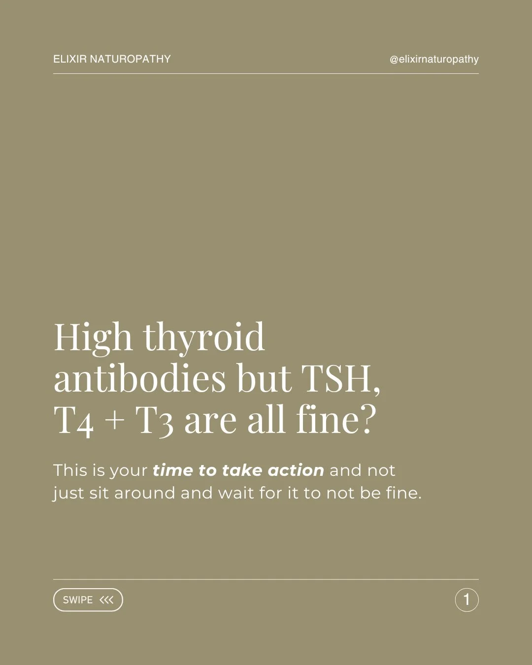 Have you been told your thyroid antibodies are high, but everything else looks &ldquo;fine&rdquo;?⁠
⁠
This is your window of opportunity, not a waiting period.⁠
⁠
Subclinical Hashimoto&rsquo;s means your immune system has started to attack your thyro