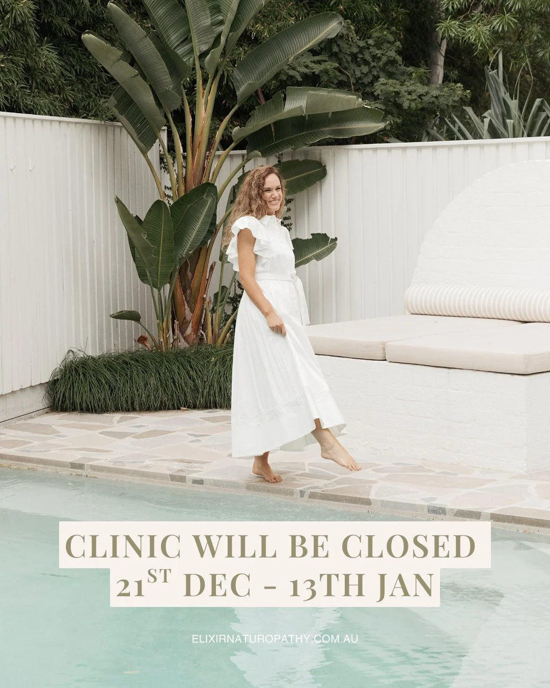 As we begin to wrap up the year, a little reminder that I will be taking a restorative break over Christmas and New Year.⁠
⁠
〜 Last day of consults: Friday 20th December⁠
〜 Clinic closed: 21st December &ndash; 13th January⁠
〜 Reopening: Tuesday 14th 