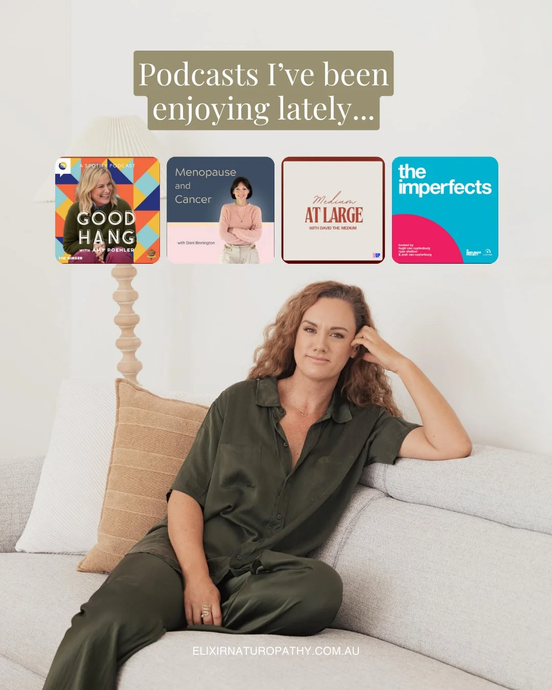 Podcasts I've been enjoying listening to lately... ⁠
⁠
I&rsquo;ve always loved podcasts, there&rsquo;s something so nourishing about instantly feeling inspired, grounded, entertained or understood. ⁠
⁠
Whether it&rsquo;s on a walk, driving between ap