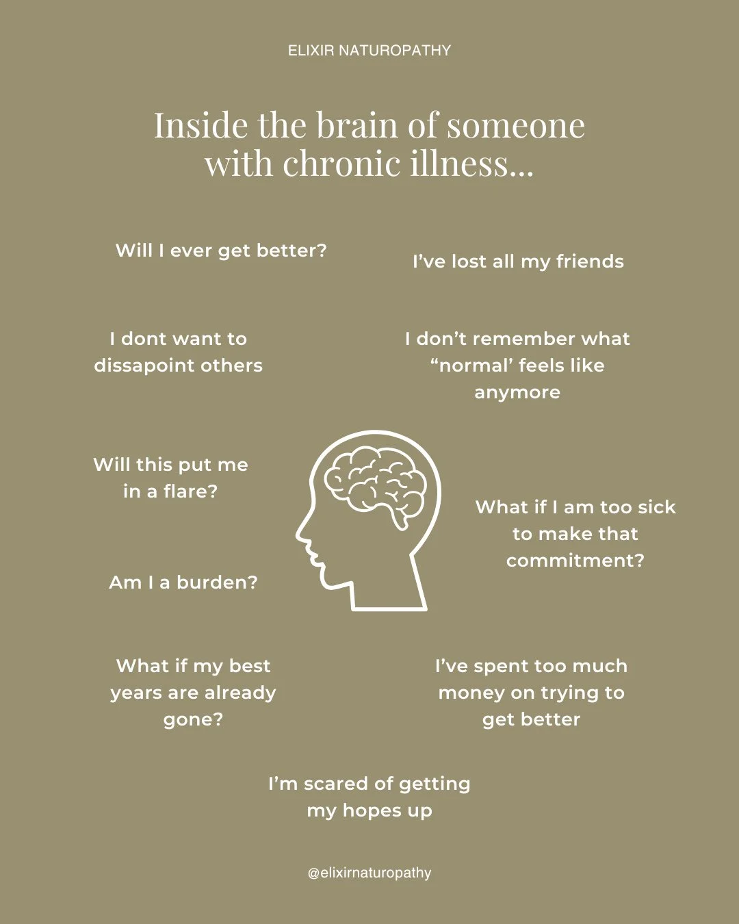 Have you ever questioned your worth, felt like a burden or placed self imposed expectations on yourself because of your health? ⁠
⁠
The constant mental load of someone with a chronic illness can be all consuming. ⁠
⁠
It&rsquo;s the quiet questions an