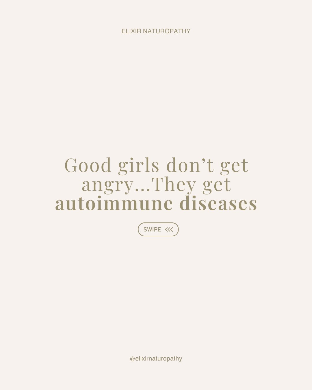 Good girls don&rsquo;t get angry&hellip;⁠
They stay agreeable. ⁠
They smooth things over. ⁠
⁠
They swallow what they really want to say.⁠
They push through. ⁠
They don&rsquo;t complain. ⁠
They don&rsquo;t make it about them.⁠
⁠
Until one day&hellip; 