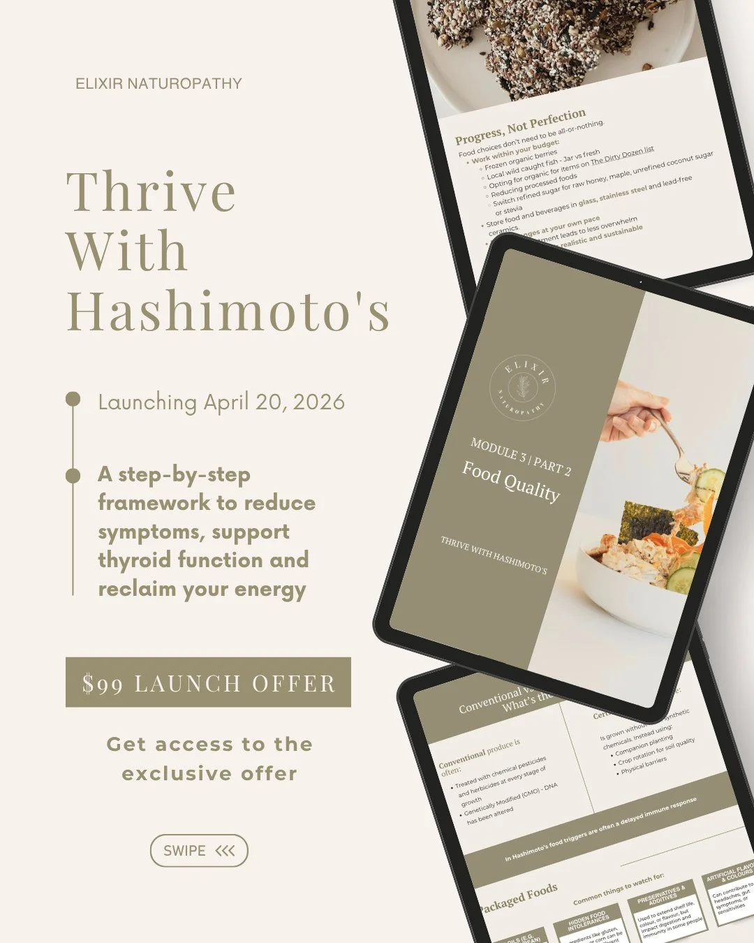 Have you joined the waitlist yet? The waitlist gets first access 🫶🏼⁠
⁠
If you&rsquo;ve been feeling overwhelmed trying to manage Hashimoto&rsquo;s on your own, you don&rsquo;t have to figure it all out alone.⁠
⁠
Thrive with Hashimoto&rsquo;s is des
