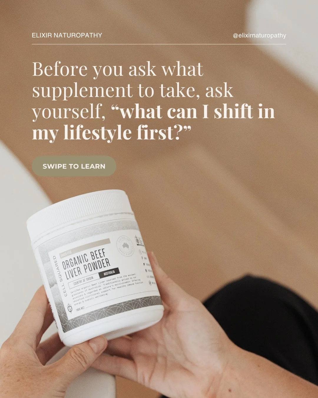 Before you ask what supplement to take for your thyroid&hellip; read this.⁠
⁠
One of the biggest mistakes I see with Hashimoto&rsquo;s support is jumping straight to supplements.⁠
Another adaptogen.⁠
A different thyroid blend.⁠
⁠
But without the foun