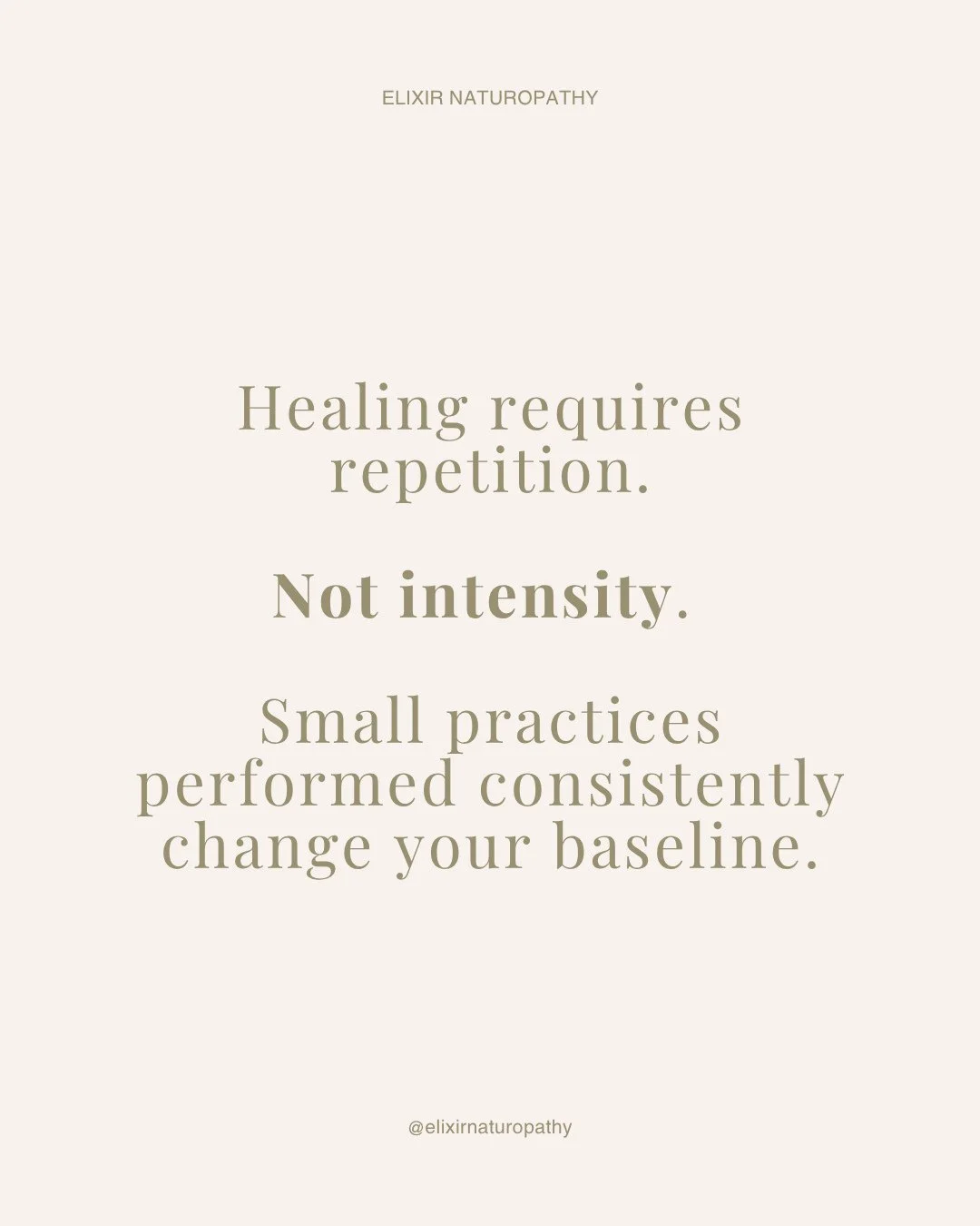 So many people think healing requires doing more.⁠
⁠
➡️ More supplements.⁠
➡️ More strict routines.⁠
➡️ More intense protocols.⁠
⁠
But real healing often looks much simpler than that.⁠
⁠
It&rsquo;s not about intensity.⁠
It&rsquo;s about repetition.⁠
