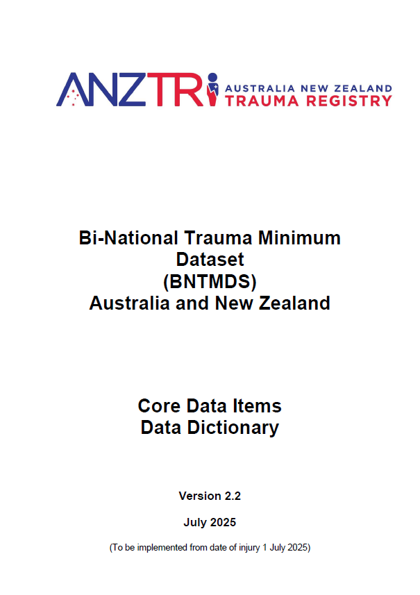 Minimum Data Set — Australia New Zealand Trauma Registry