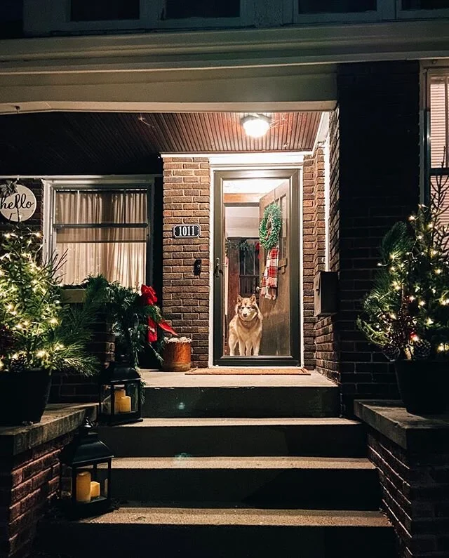 I purchased those remote battery-operated lights this year and lemme tell you what, they&rsquo;re a total game changer. I don&rsquo;t have outdoor power in this old house but have always wanted to add some holiday cheer outside. Wrapped a couple arou