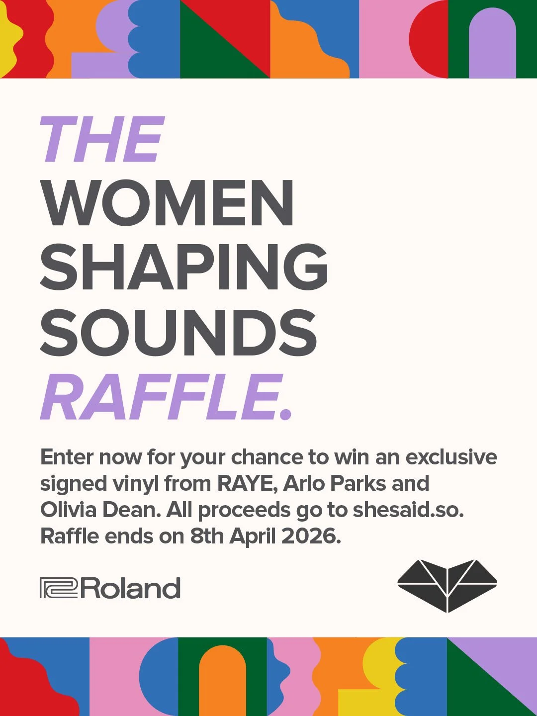  Roland &amp; [PIAS] Panel at Roland Store London &amp; Raffle Supporting shesaid.so Featuring Signed Vinyl from RAYE, Arlo Parks and Olivia Dean
