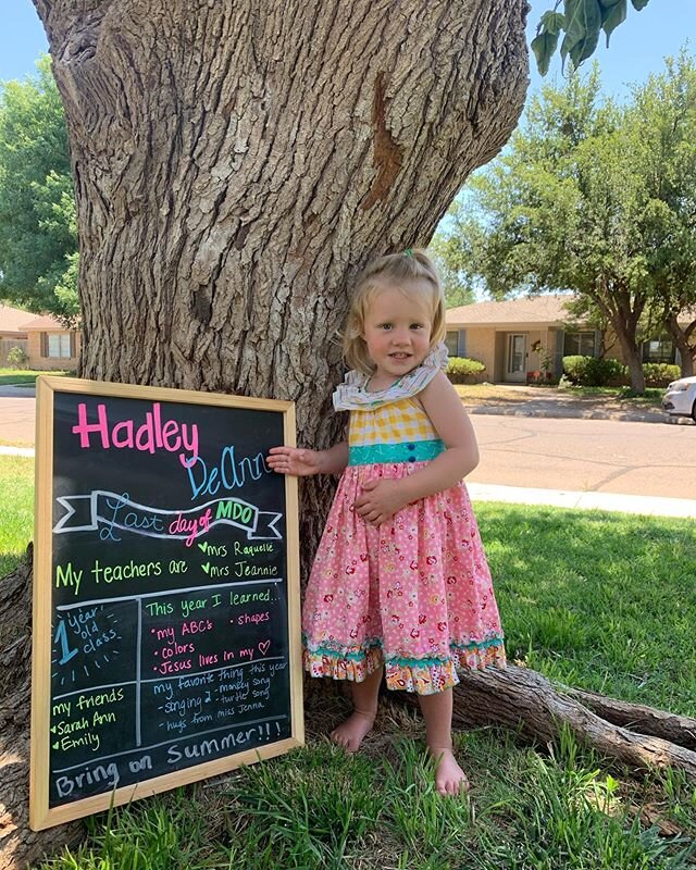 We can&rsquo;t forget this sweet girl! Hadley has changed so much this year! She LOVED going to school! She learned so many new things. I think I loved her silly songs and big stories she told her teachers the most. She&rsquo;s going to take the worl