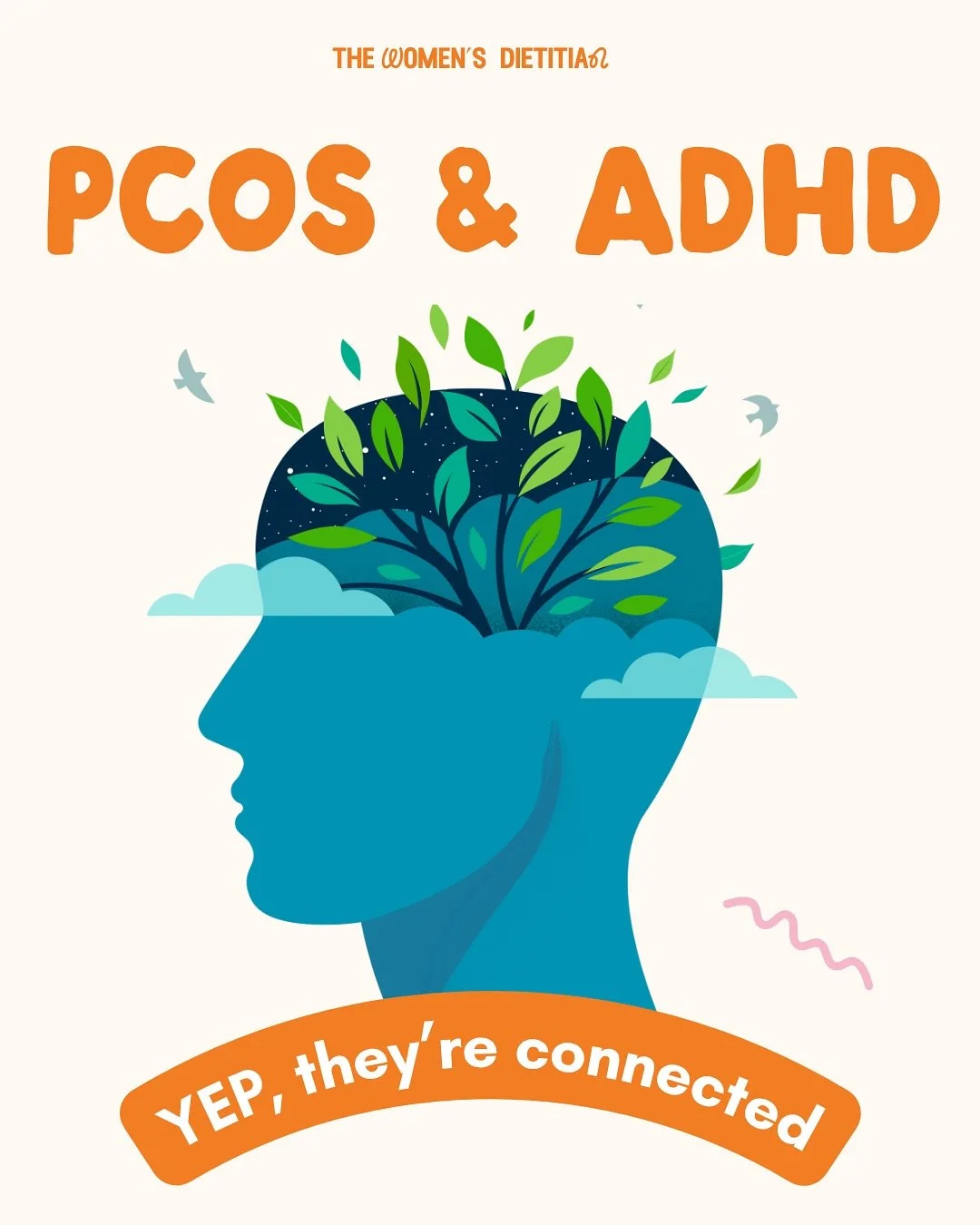 Let&rsquo;s talk about ADHD 🧠 

No, PCOS doesn&rsquo;t cause ADHD. And ADHD doesn&rsquo;t cause PCOS, but the two may be indirectly connected, and certainly can impact each other.

Were you surprised by this? Tell me allll your questions below!! 👇 