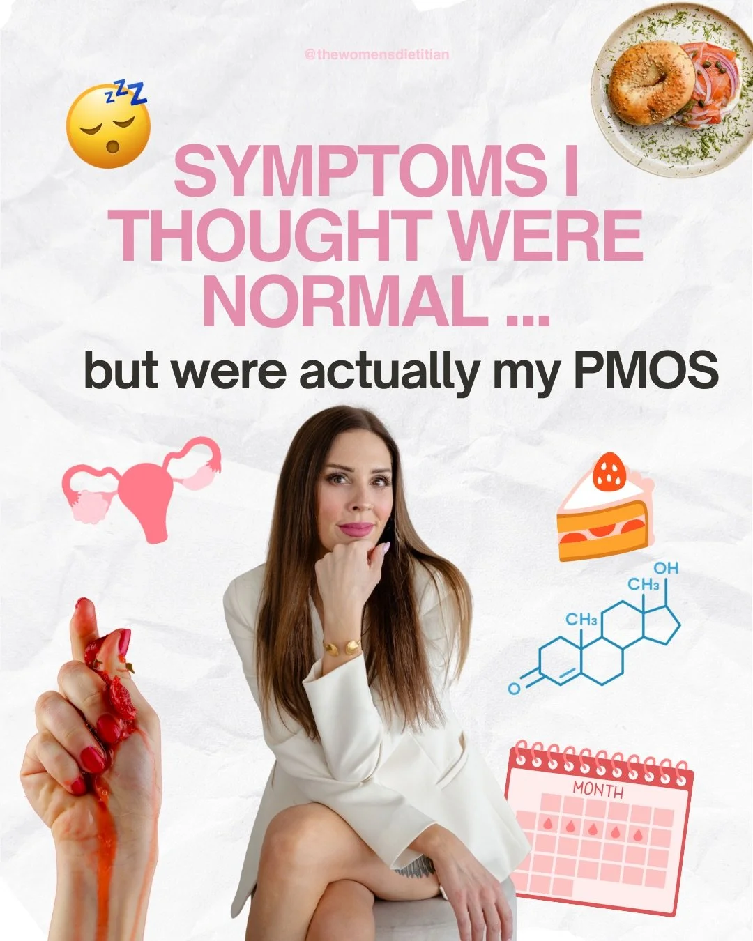 Symptoms I thought were normal PMOS:

Do you experience these too? Legit thought I was losing my mind for a good while. I felt like a failure, like a foreigner in my own body, like my body and metabolism were broken until I finally understood what PM