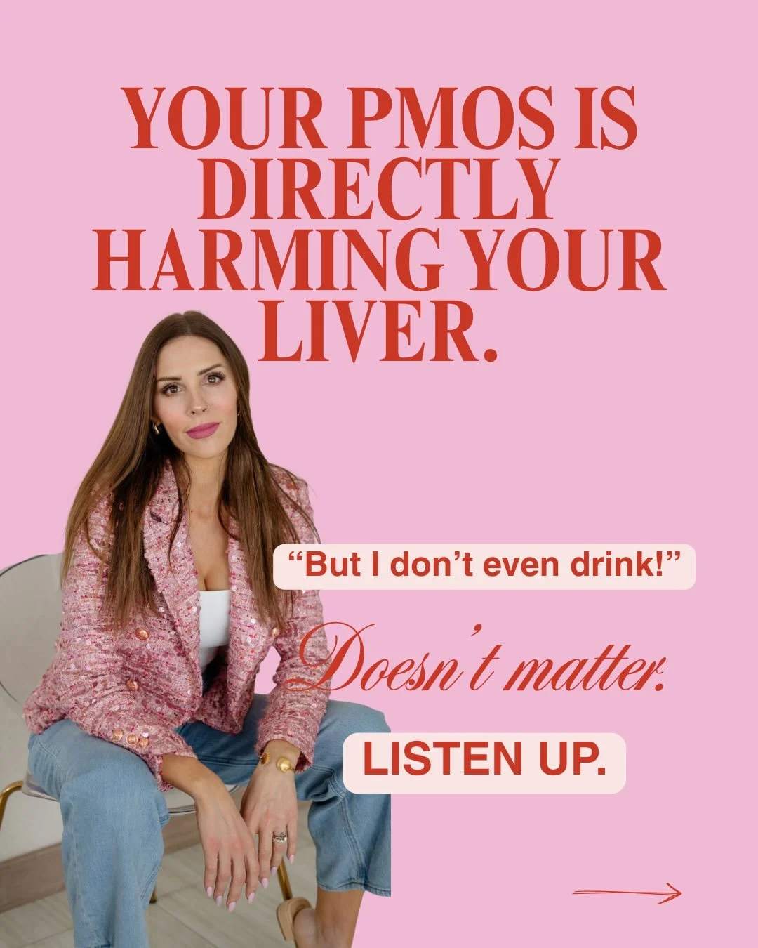 Up to 70% of women with PMOS develop Fatty Liver 👇

Why are we not talking more about it?

Even if you drink not a drop of alcohol, nonalcoholic fatty liver can lead to cirrhosis and even liver cancer. Trust me, you don&rsquo;t want this. But also h