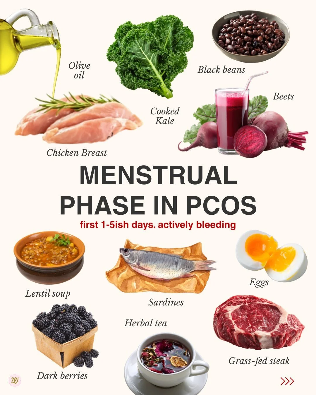 Let&rsquo;s chat periods 👀 

Did you know your cycle has 4 distinct AF phases?? And there are foods to support them all? This is cycle syncing 101 so read on, kay 👇🏼👇🏼

🩸🥩Menstrual: this is the first 3-7(ish) days of our cycle and we&rsquo;re 