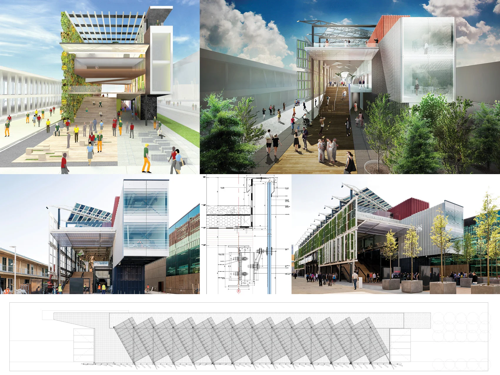 One of the greatest challenges during my time working on this project was turning a concept model into a working building that would meet approval for building permits. Navigating the restrictions of local building code, a scheme was developed by we