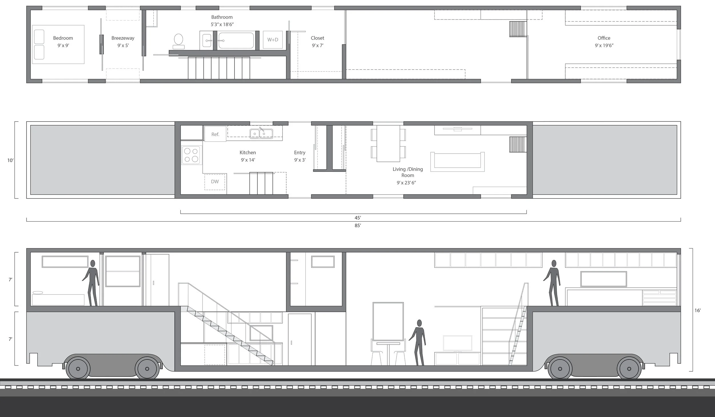 Residential: 1 bedroom / office