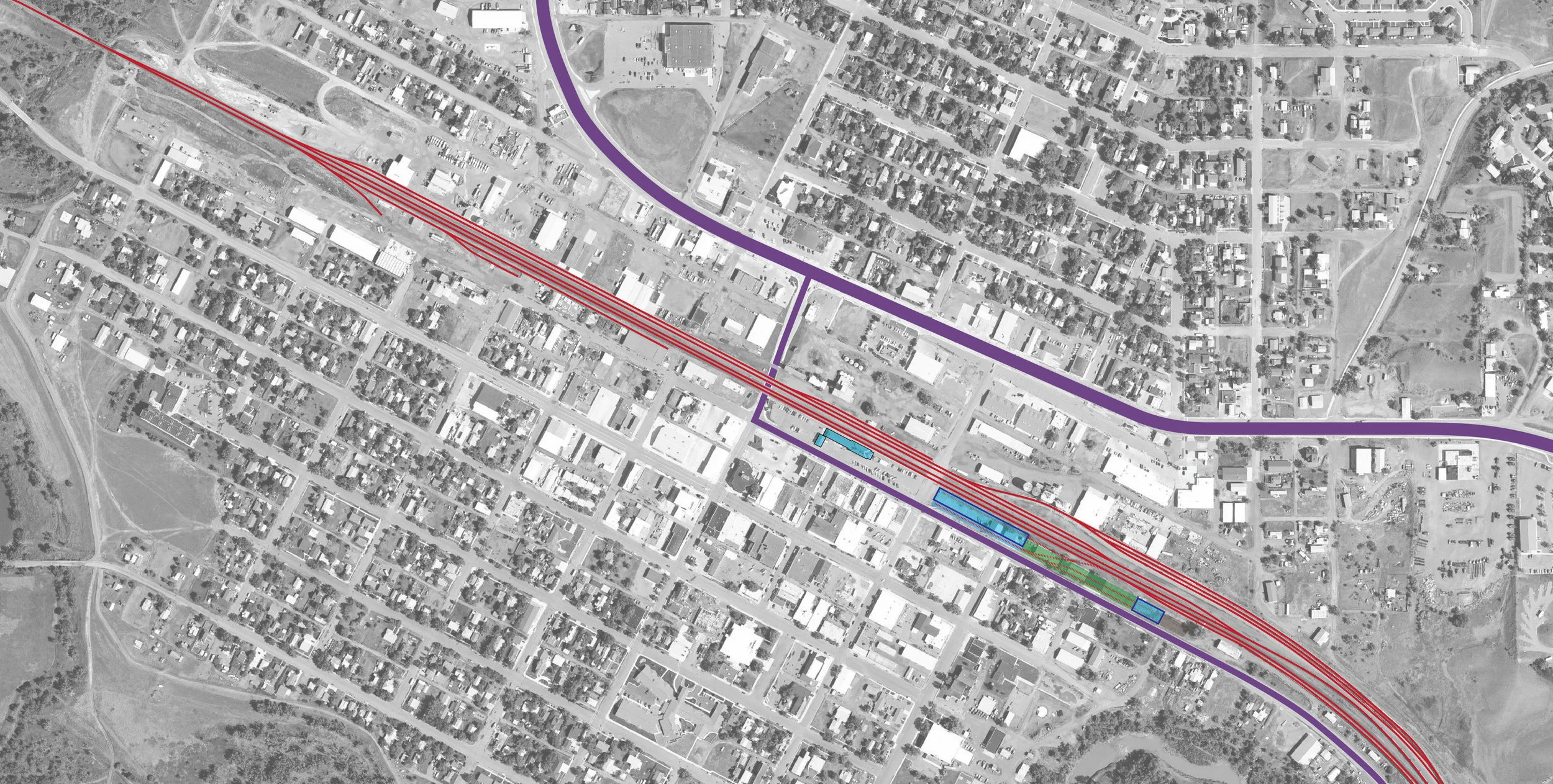  Glasgow, MT  proposed RLs location near existing Amtrak station and a main street 