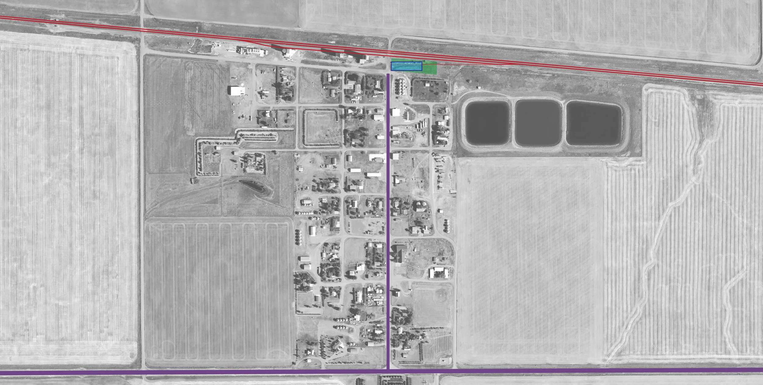  Kremlin, MT  proposed RLs location on new siding at the end of main street 